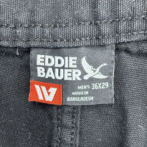 Eddie Bauer Men’s Canvas Utility Stretch Pants, Black, Size 36x29 - Picture 10 of 13